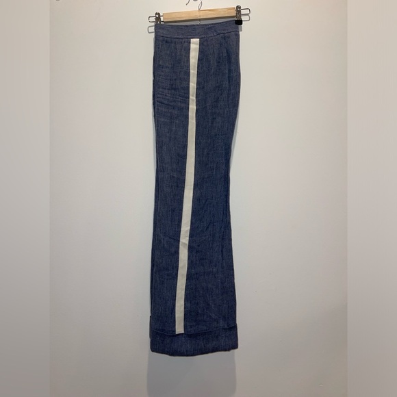 TWP pintuck ribbon cuffed hem trouser pants size 0 - Picture 8 of 8